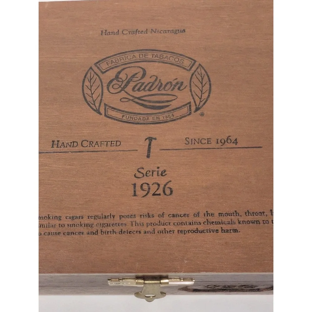 Padron Serie 1926 No. 9 Wooden Cigar Box Empty Wood Humidor Style Storage Box